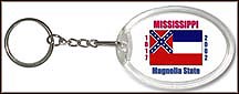 Mississippi State Quarter Keychain