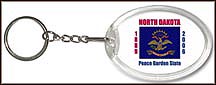 North Dakota State Quarter Keychain