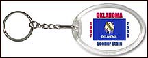 Oklahoma State Quarter Keychain